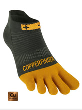 COES COPPERFINGER Toe Socks No Show Tab Women Size 6-9.5